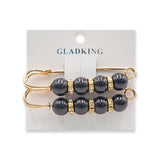 2PCS BIG  PEARL BROOCH TITHENING WAIST BAND PIN