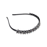 HEADBAN BLACK STAR SHAPED RHINESTONE