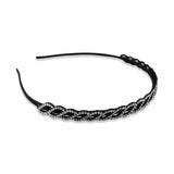 VINTAGE HEADBAN DARK SYMTHETIC RHINESTONE