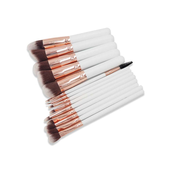 GK14PCS BRUSH SET WHITE HANDLE