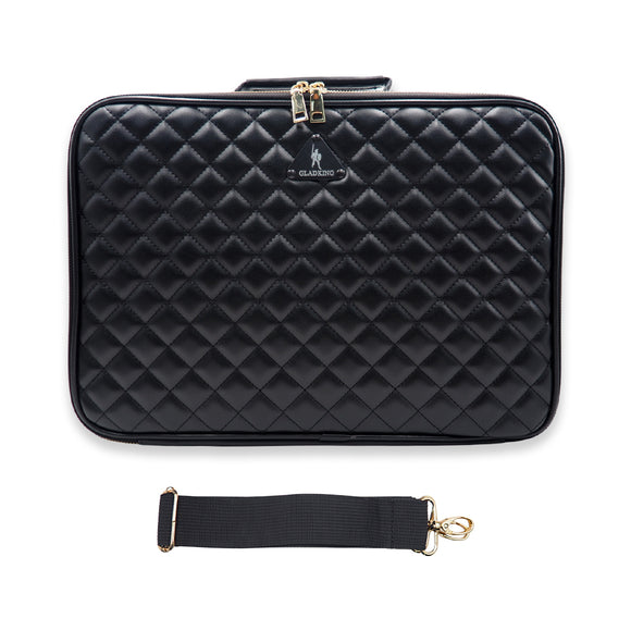 1ZIP LARGE ORG. LEATHER BLK (DIAMOND)