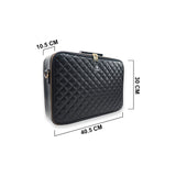 1ZIP LARGE ORG. LEATHER BLK (DIAMOND)