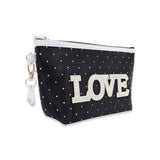 LOVE CRYSTAL BLACK POUCH