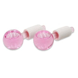 AGE-0224 2PCS PINK CRYSTAL BALL (HEAD MASSAGE BRUSH)