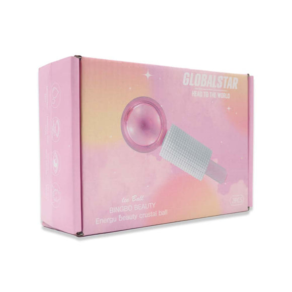 AGE-0224 2PCS PINK CRYSTAL BALL (HEAD MASSAGE BRUSH)