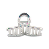 SILVER POKKA DOTS CROSS HAIR CLAMP