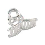 SILVER POKKA DOTS CROSS HAIR CLAMP