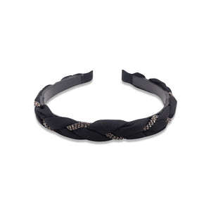 RHINESTONE BRAIDED CROSS HEADBAND