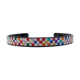 BLACK CHECKERED HEADBAND/DICE COLORFUL HEADBAND