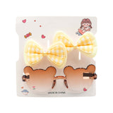 TWO RIBBON CLIP W/ SUNGLASSES