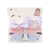 TWO RIBBON CLIP W/ SUNGLASSES