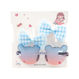 TWO RIBBON CLIP W/ SUNGLASSES