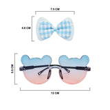 TWO RIBBON CLIP W/ SUNGLASSES