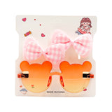 TWO RIBBON CLIP W/ SUNGLASSES