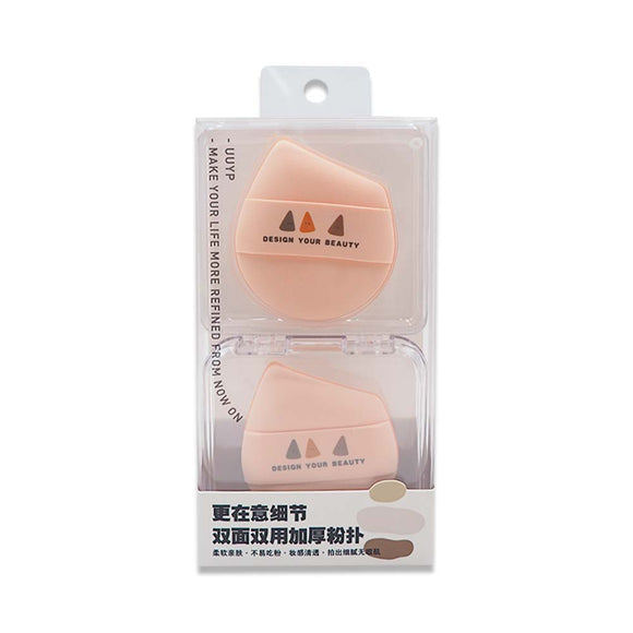 L-B051  SOFT DOUBLE SIDED 2-1 PUFF W/ CASE