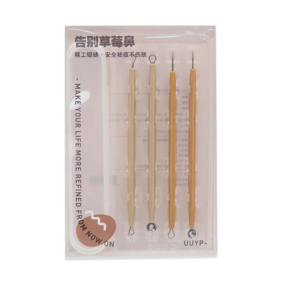 L-B020 ACNE PORE TWEEZER SET 4PCS.