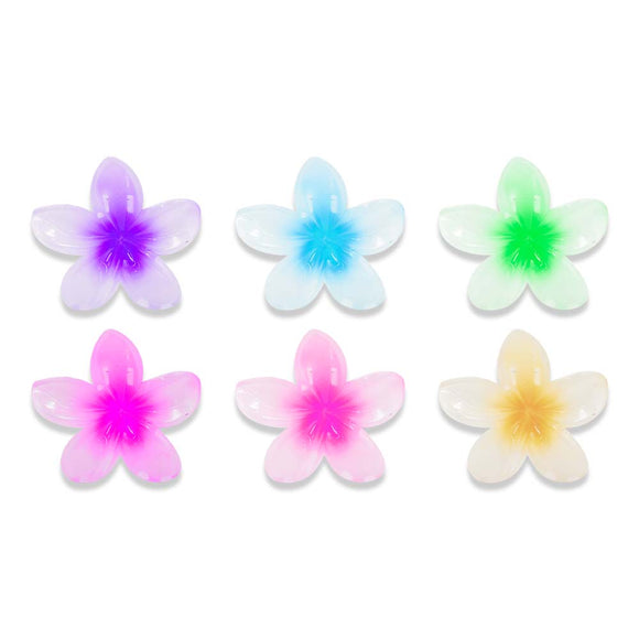 PLUMERIA FLOWER HAIR CLAW ASSRT COLOR