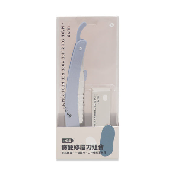 L-B016 MACRO EYEBROW TRIMMER SET W/10PCS EXTRA BLADES