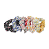 SPLIT DESIGN SCRUNCHIE FLORAL/CHECKERED