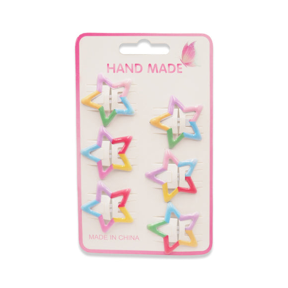 6PAIRS STAR HAIR CLIP