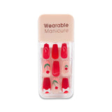 NO.X-186 WEARABLE MANICURE FAKE NAILS SQUARE CASE