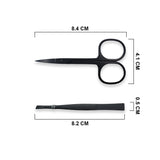 A-9051 E/BROW TWEEZER W/EYEBROW SCISSOR