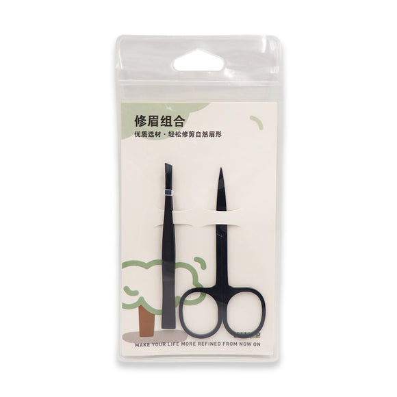 A-9051 E/BROW TWEEZER W/EYEBROW SCISSOR