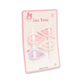 NO.6385 4PAIRS HEART COLRFUL HAIR CLIP