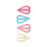 NO.6385 4PAIRS HEART COLRFUL HAIR CLIP