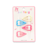 NO.6385 4PAIRS HEART COLRFUL HAIR CLIP