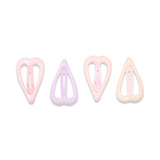 NO.6385 4PAIRS HEART COLRFUL HAIR CLIP