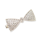 HAIR BOW SHAPE FAUX PEARL RHINESTONE