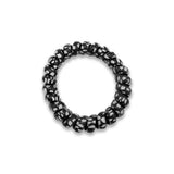 GK 2-1 RING HAIR TIE ASSRT BLK