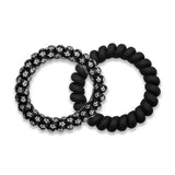 GK 2-1 RING HAIR TIE ASSRT BLK