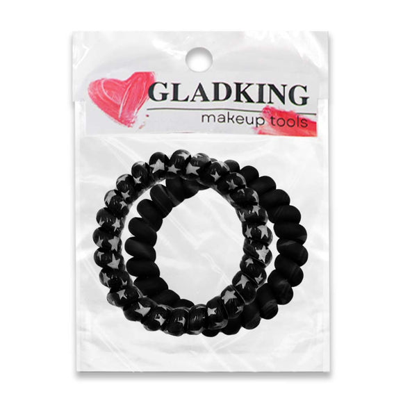 GK 2-1 RING HAIR TIE ASSRT BLK
