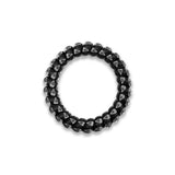 GK 2-1 RING HAIR TIE ASSRT BLK