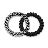 GK 2-1 RING HAIR TIE ASSRT BLK