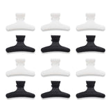 12PCS PROFESSIONAL HAIR SALON CLIP BLK/WHITE