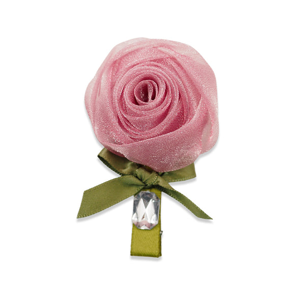 SILK ROSE HAIR CLIP