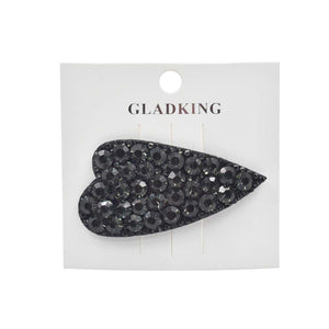 GK BLACK HEART HAIR CLIP