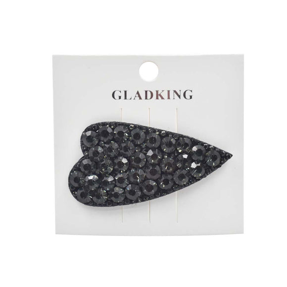 GK BLACK HEART HAIR CLIP