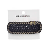 GK CRYSTAL BEADED BLACK HAIR CLIP