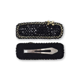 GK CRYSTAL BEADED BLACK HAIR CLIP