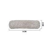 GK SILVER RHINESTONE LARGE HAIR CLIP