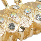SMALL HAIR CLAW GOLD PLATED DESIGN NEW