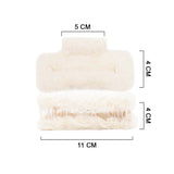 LARGE HAIR CLAW SQUARE SHARK ASRT COLOR