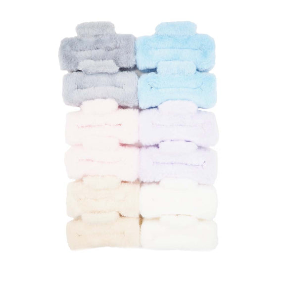 LARGE HAIR CLAW SQUARE SHARK ASRT COLOR