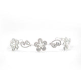 BRIDAL HAIRDRESSER SILVER CRYSTAL W/PEARL FLOWER