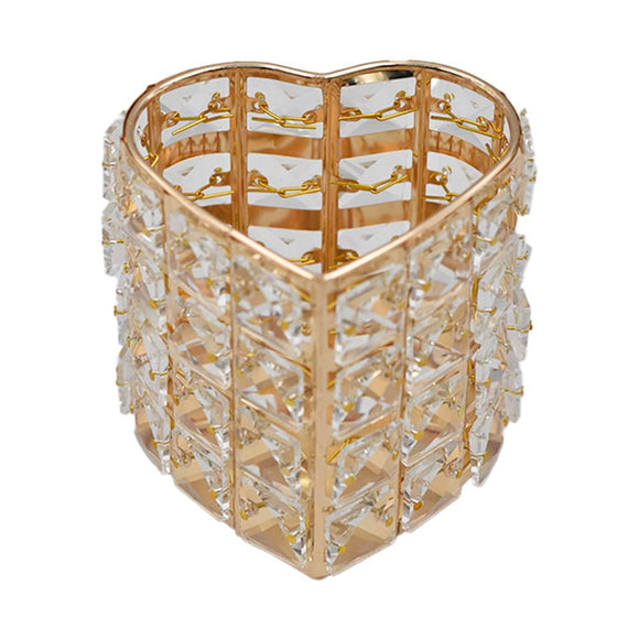 CRYSTAL HEART BRUSH VASE