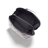 GLADKING Large Capacity Travel Cosmetic Bag for Women, Travelling Opens Flat PU Leather Makeup Bag